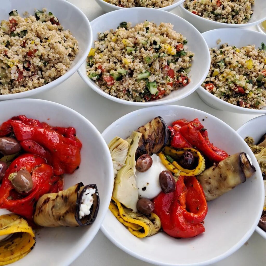 Salade de quinoa méditerranéenne.